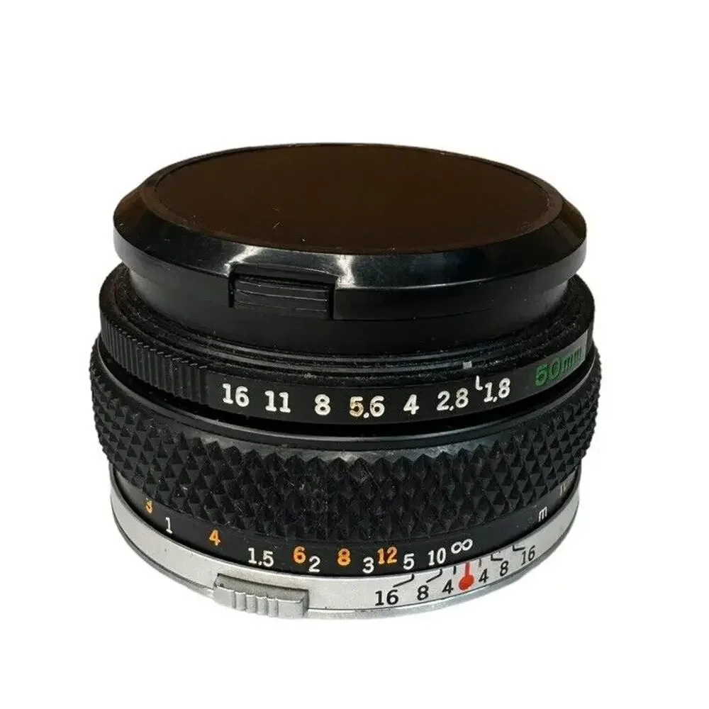 Vtg Olympus OM-System F Zuiko 765601 Lot of 2 Lenses and Storage Case Japan‎